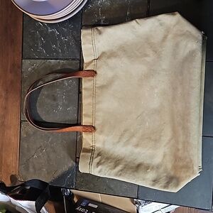 Madewell Army Green Canvas Transport Tote 18"x 14" x 6"